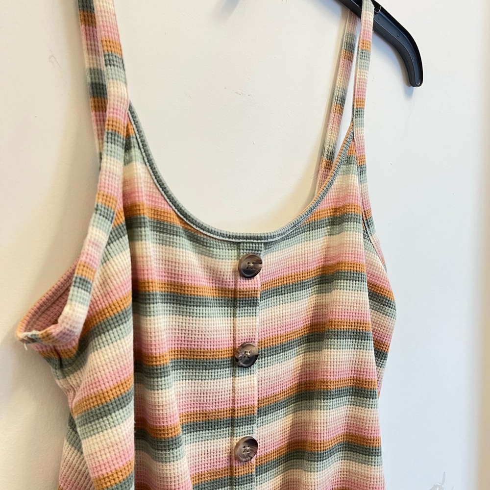 American Eagle Front Tie Tank Top with buttons